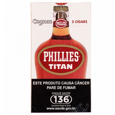 Charuto Phillies Titan Cognac - caixa C/05